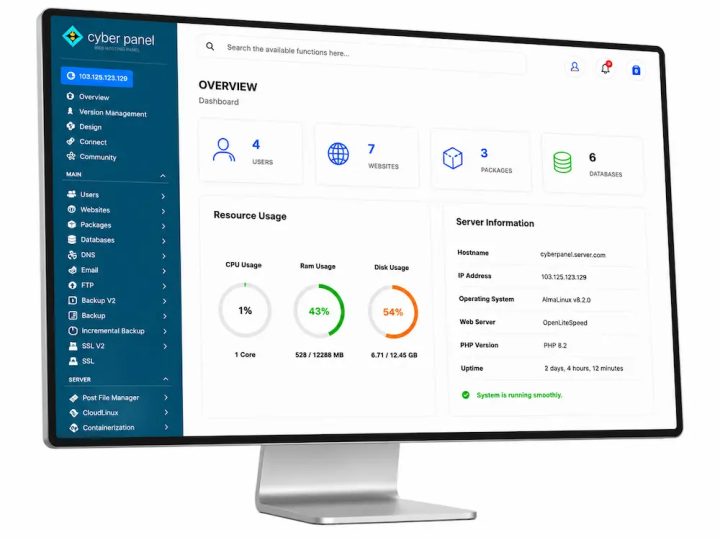 CyberPanel Preinstalat: Soluția Ideală pentru Gestionare VPS-ului. 2